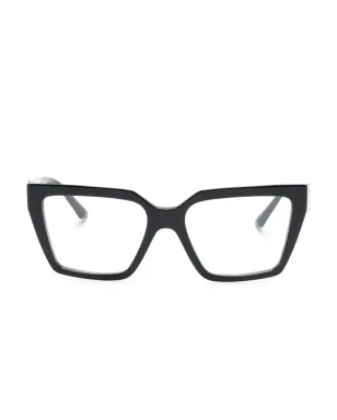 Jimmy Choo Eyewear ロゴプレート オーバサイズフレーム眼鏡 - サムネイル1