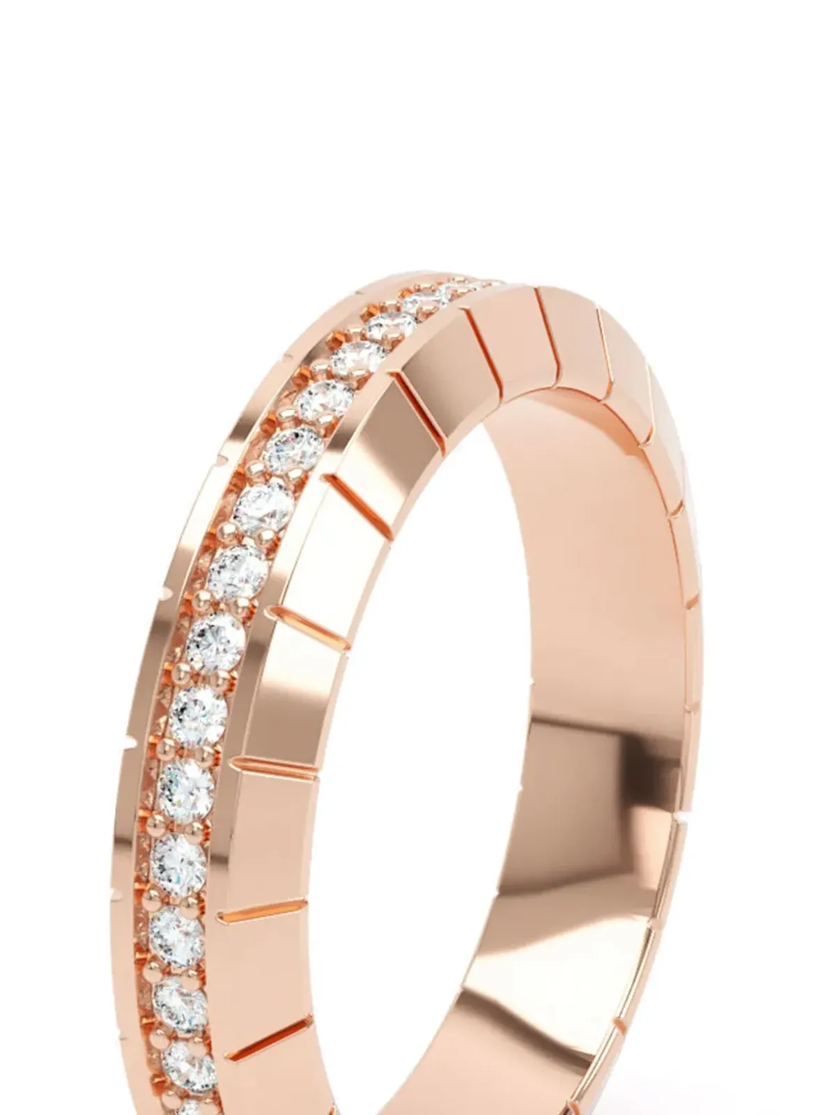 LOEV 18K ローズゴールド エタニティ ダイヤモンド リング - 画像2