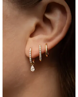 LOEV 14Kイエローゴールド アルデイ ダイヤモンド ピアス - サムネイル3