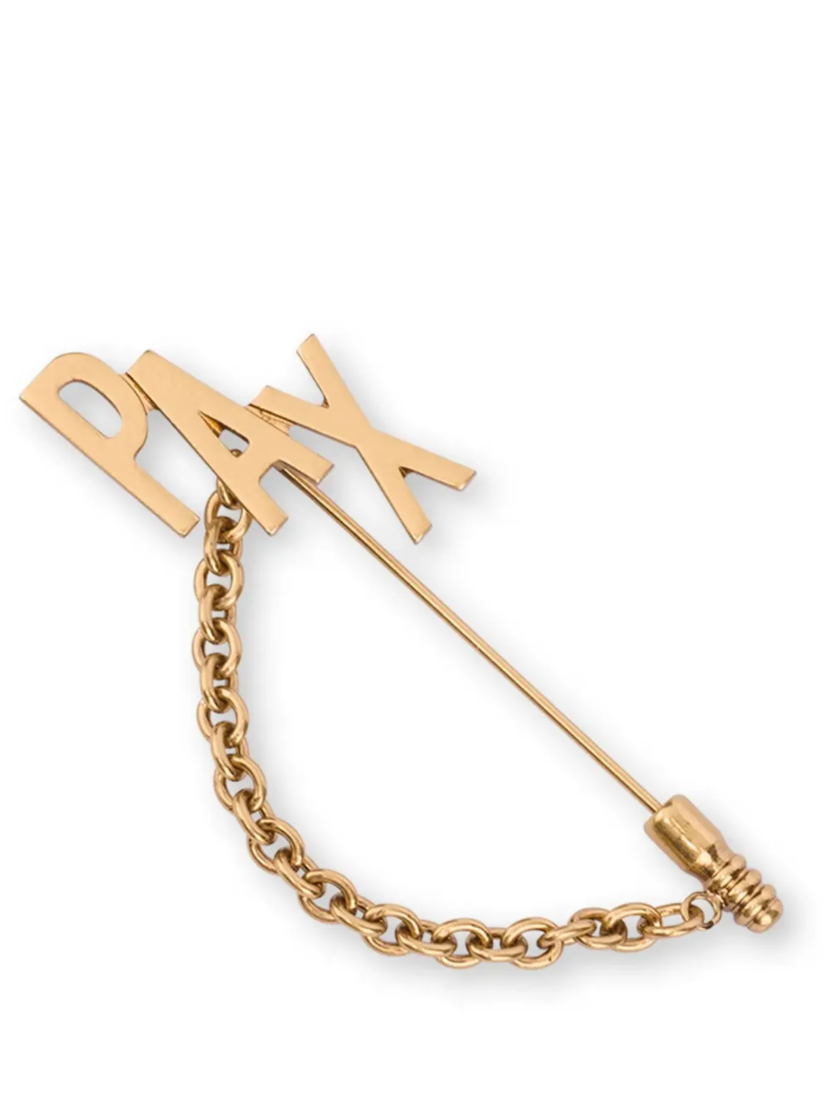 Moschino Pax字入りチェーンディテール ブローチ - 画像1