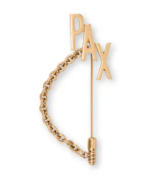Moschino Pax字入りチェーンディテール ブローチ - サムネイル3