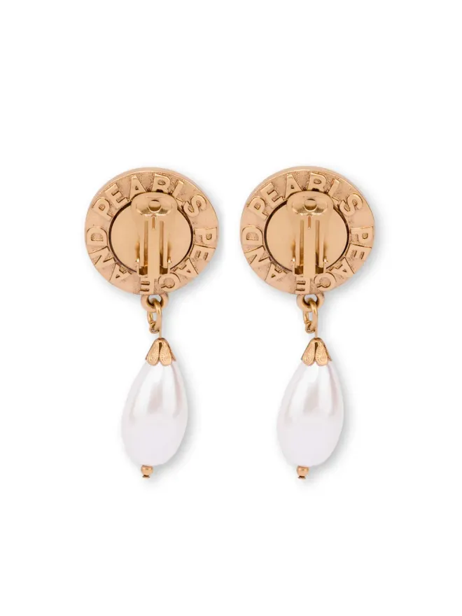 Moschino Moschino Peace and Pearls ドロップイヤリング - ゴールドの商品画像
