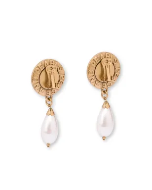 Moschino Peace and Pearls ドロップイヤリング - ゴールド - サムネイル2