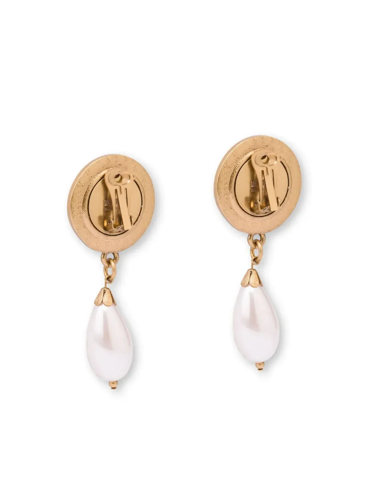 Moschino Peace and Pearls ドロップイヤリング - ゴールド - 画像3