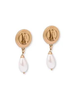Moschino Peace and Pearls ドロップイヤリング - ゴールド - サムネイル3
