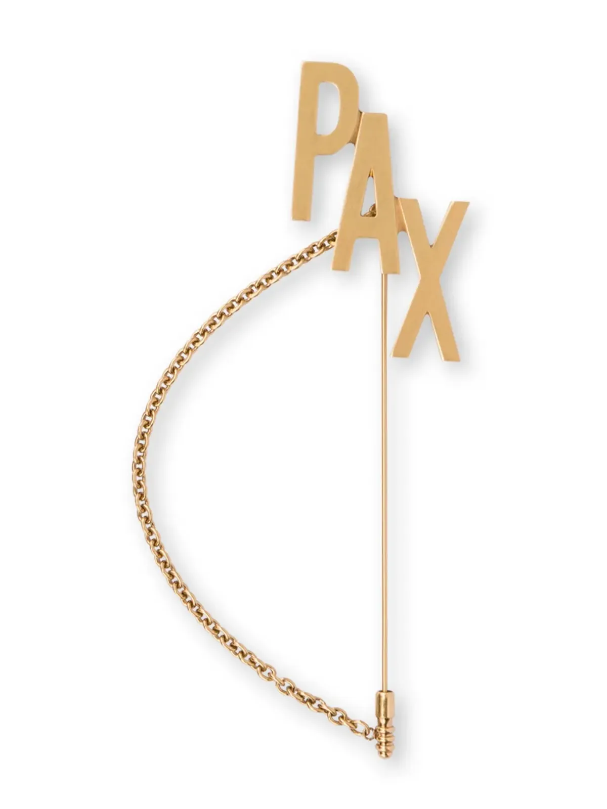 Moschino Pax チェーンディテール ブローチ - ゴールド - 画像3
