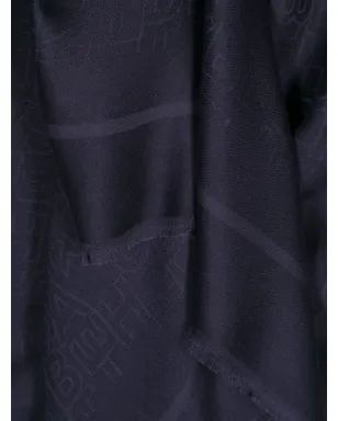 Elisabetta Franchi ロゴジャカード スカーフ ブルー - サムネイル3