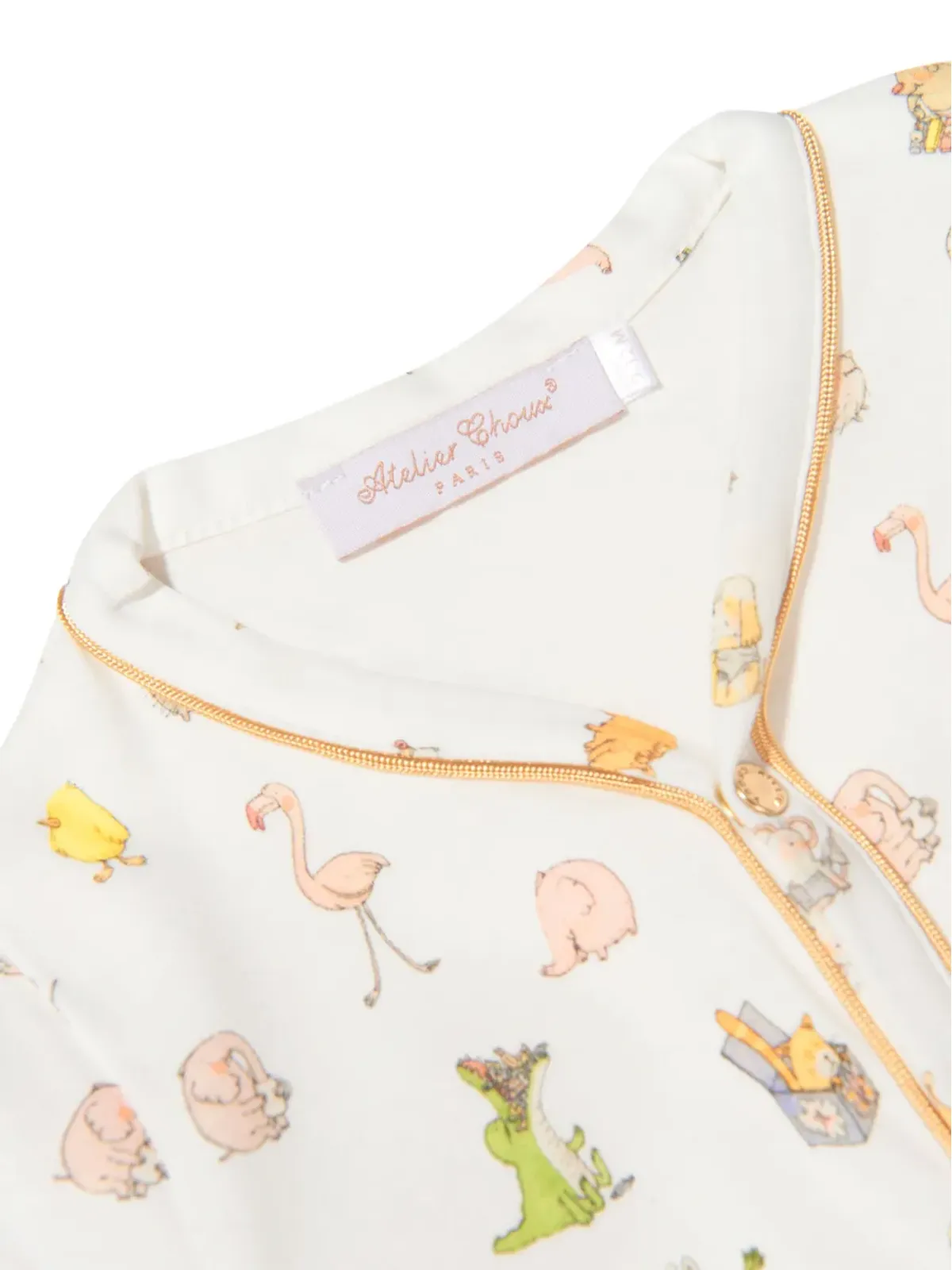 Atelier Choux ベベ・シュ グラフィックプリント パジャマ - White - 画像3
