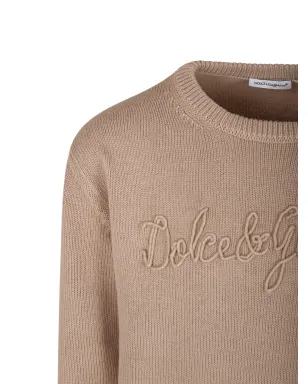Dolce & Gabbana Kids ロゴ刺繍丸首ニット - サムネイル3