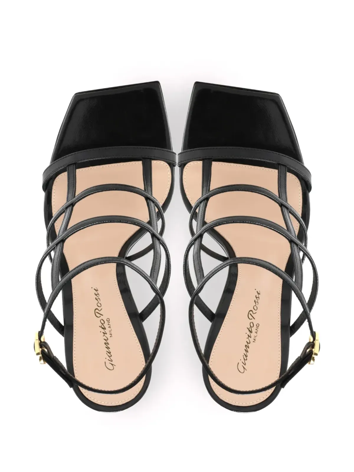 Gianvito Rossi Mondry 95mm ストラッピ サンダル - ブラック - 画像3