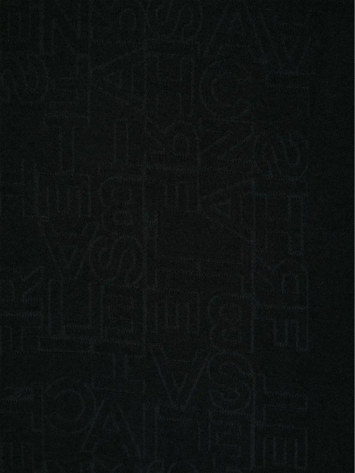 Elisabetta Franchi ロゴジャカード ほつれ加工スカーフ - ブラック - 画像2