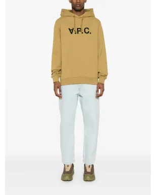 A.P.C. ロゴ・フロックド コットン フーディー - グリーン - サムネイル2