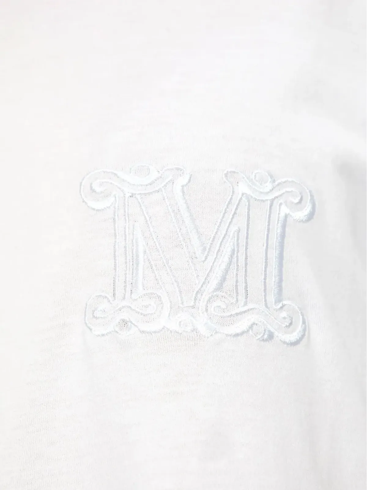 Max Mara モノグラム刺繍入りコットンTシャツ - 画像5
