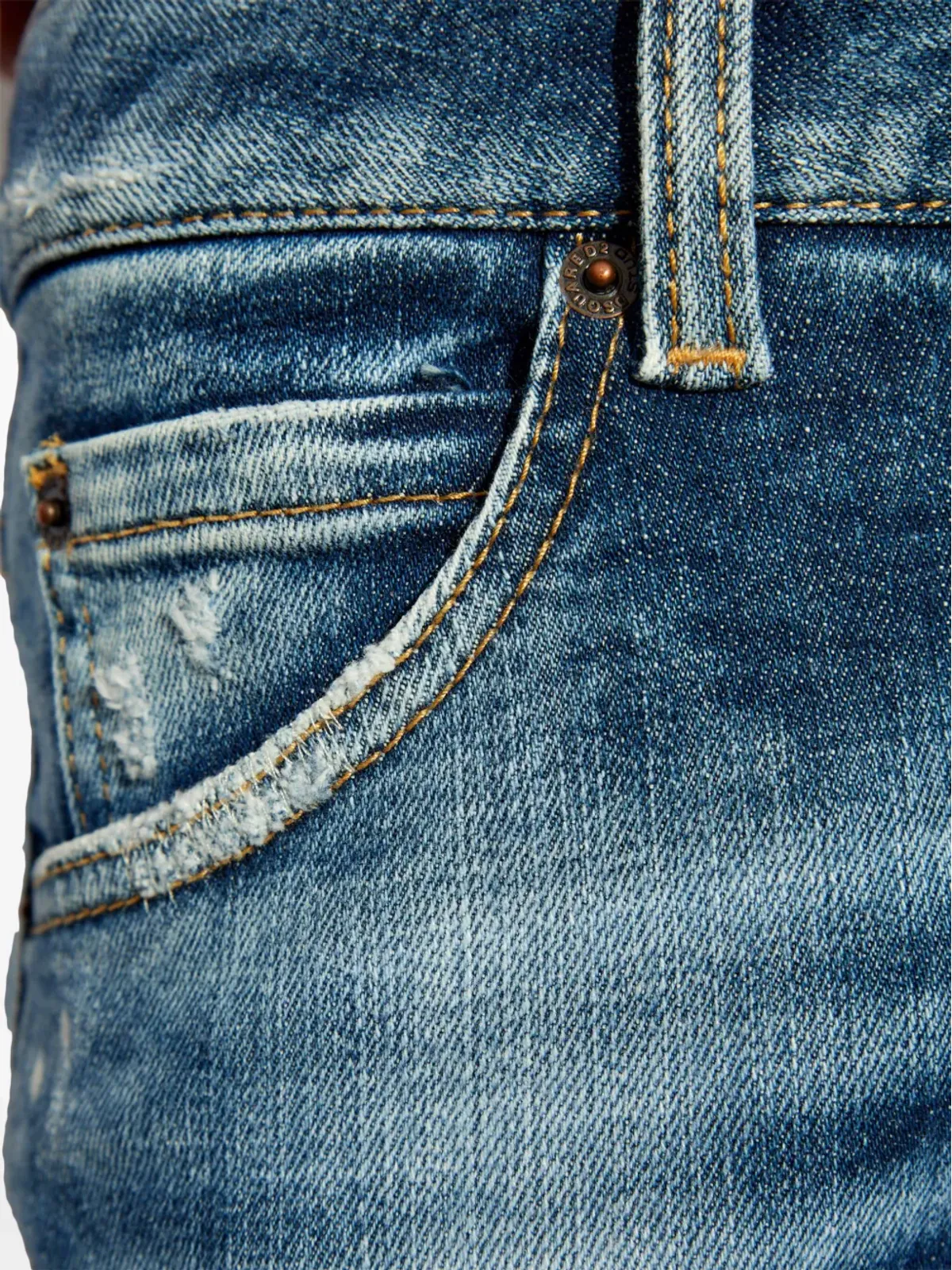 DSQUARED2 ブルー ロゴパッチ デニム ジーンズ - 画像5