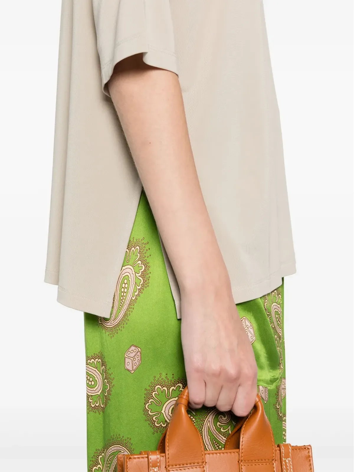 Le Tricot Perugia Vネック ドロップショルダー Tシャツ - 画像5