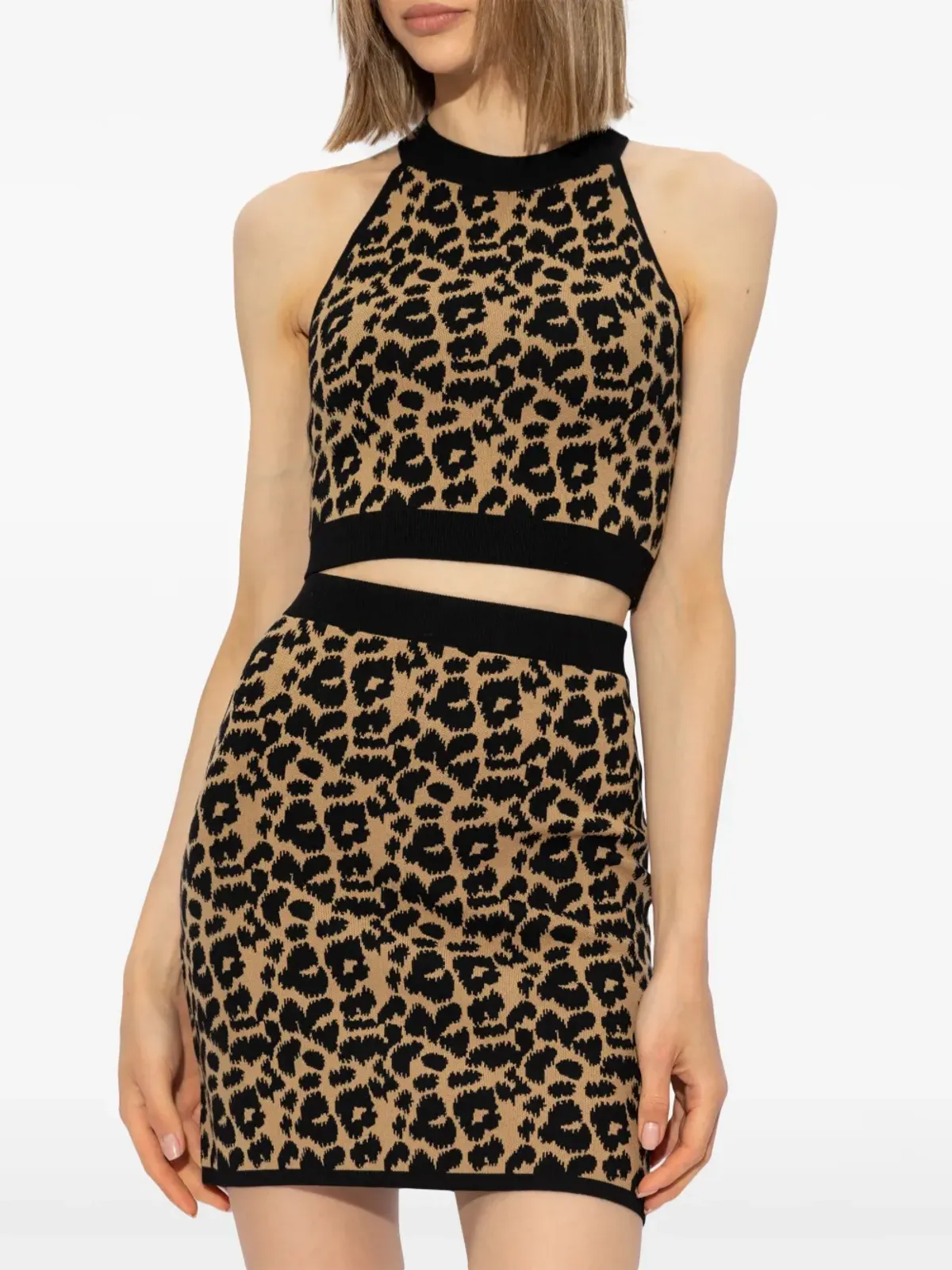 Max Mara テンナ レオパード柄 クロップトップ - ブラウン - 画像3