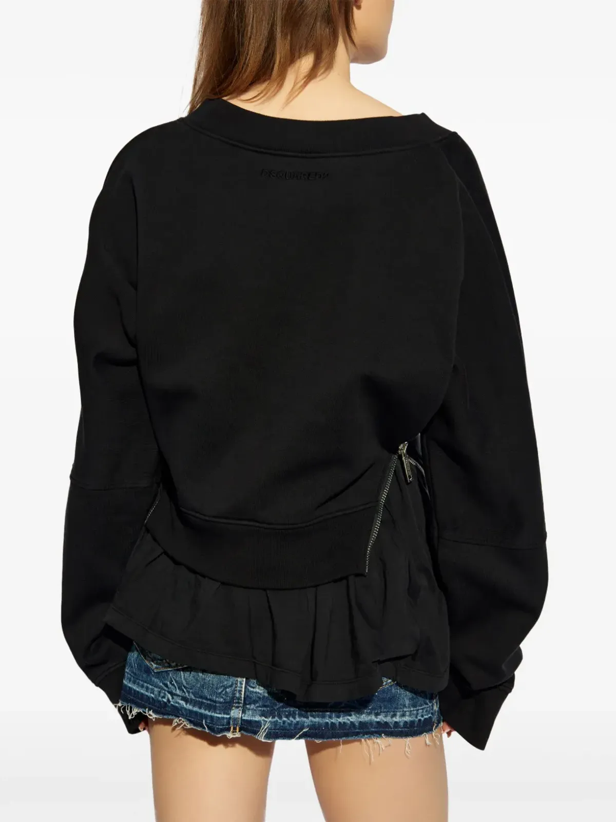 DSQUARED2 ジップディテール コットン スウェットシャツ - ブラック - 画像4