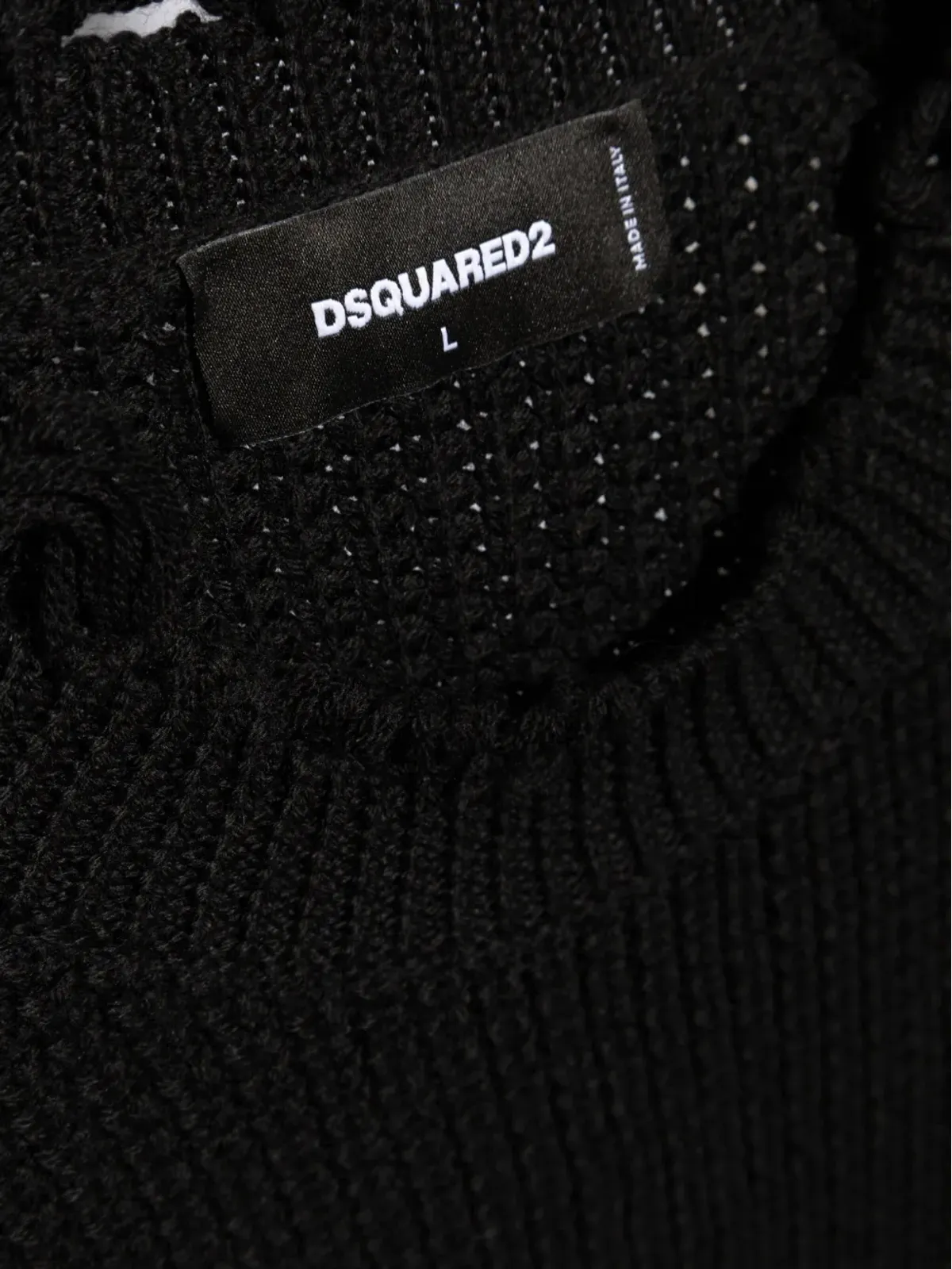 DSQUARED2 ロゴパッチ入り ワッフルニット セーター - 画像5