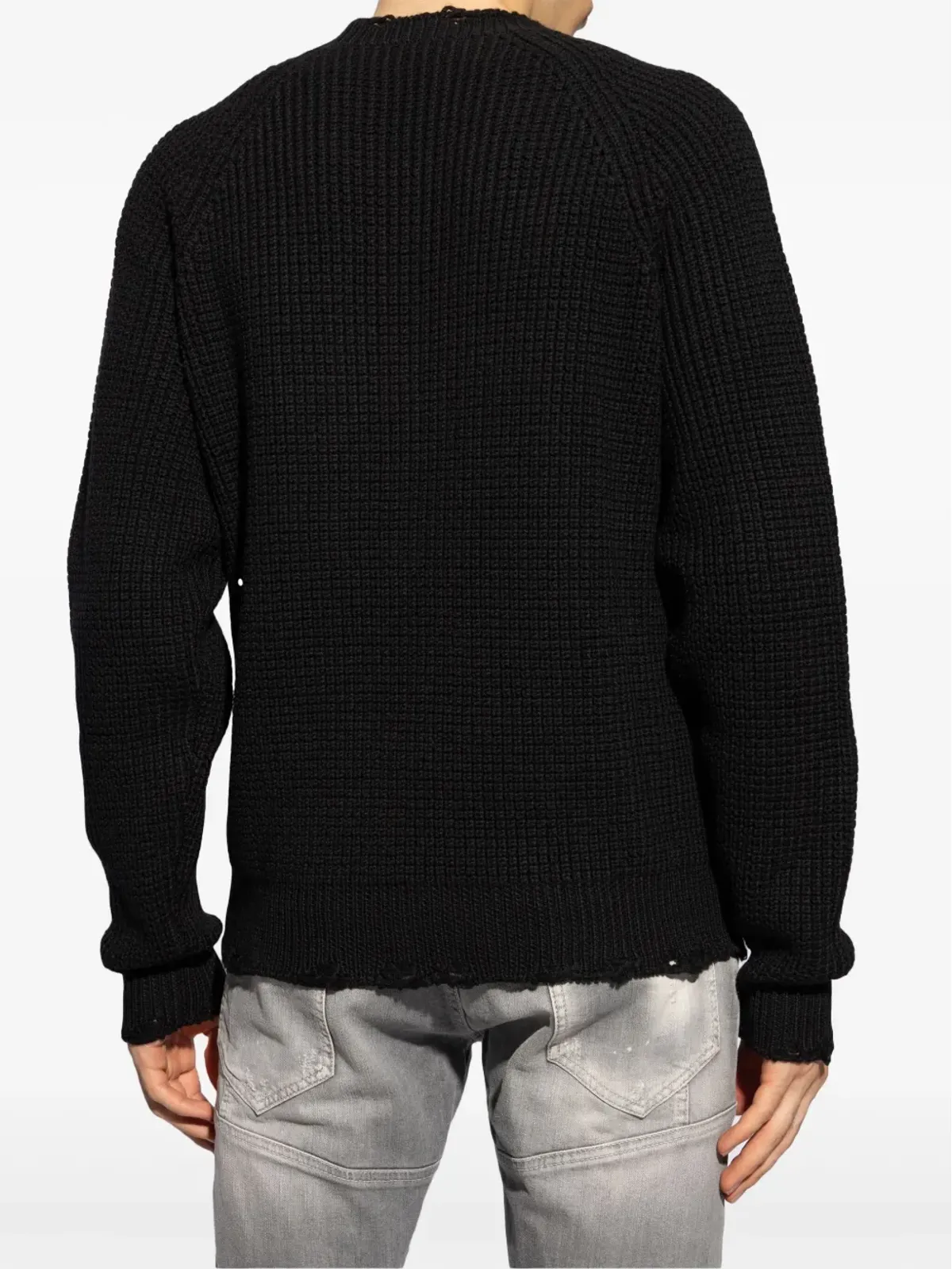 DSQUARED2 ロゴパッチ入り ワッフルニット セーター - 画像4