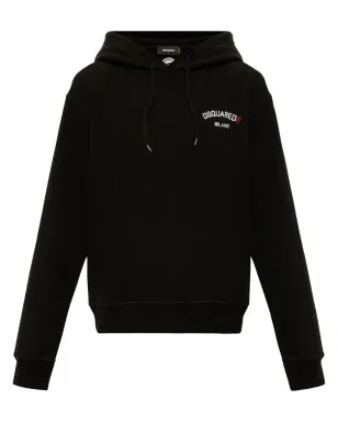 DSQUARED2 ロゴ刺繍 コットン フード付きパーカー - サムネイル1