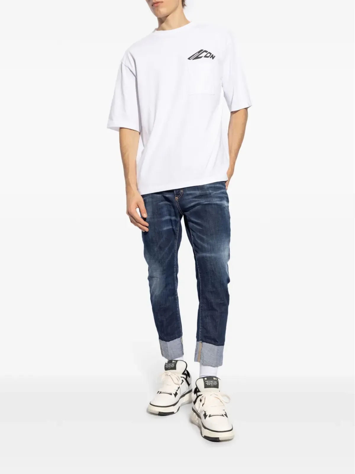 DSQUARED2 アイコン クルーネック コットン Tシャツ - 画像2