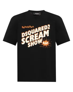 DSQUARED2 Scream Show コットンTシャツ ブラック - サムネイル1