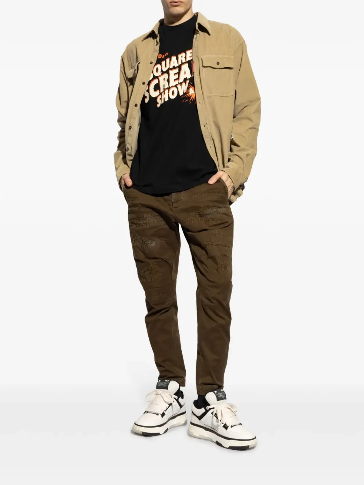DSQUARED2 Scream Show コットンTシャツ ブラック - 画像2