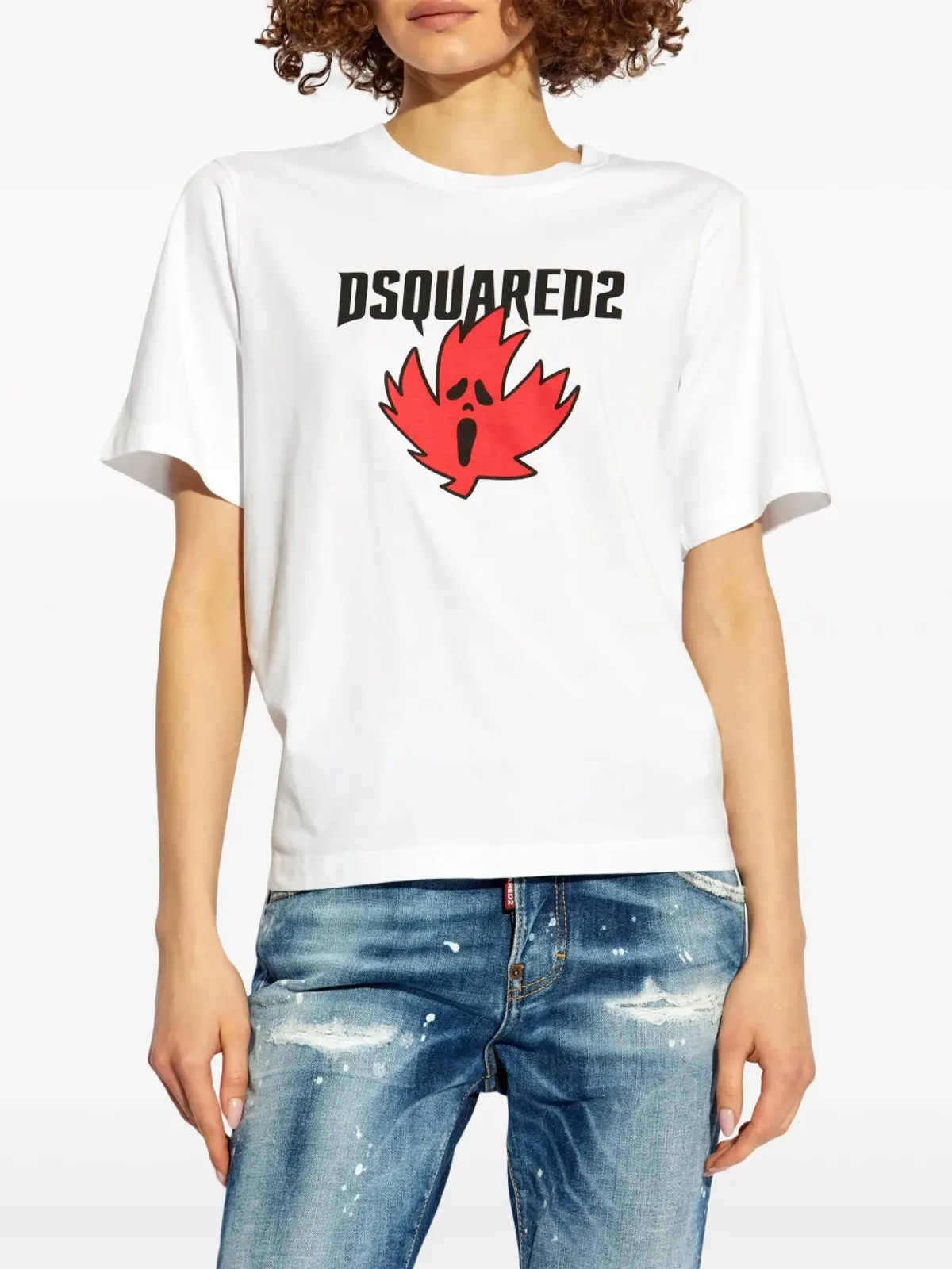 DSQUARED2 ホラーメープルリーフプリント Tシャツ - 画像3