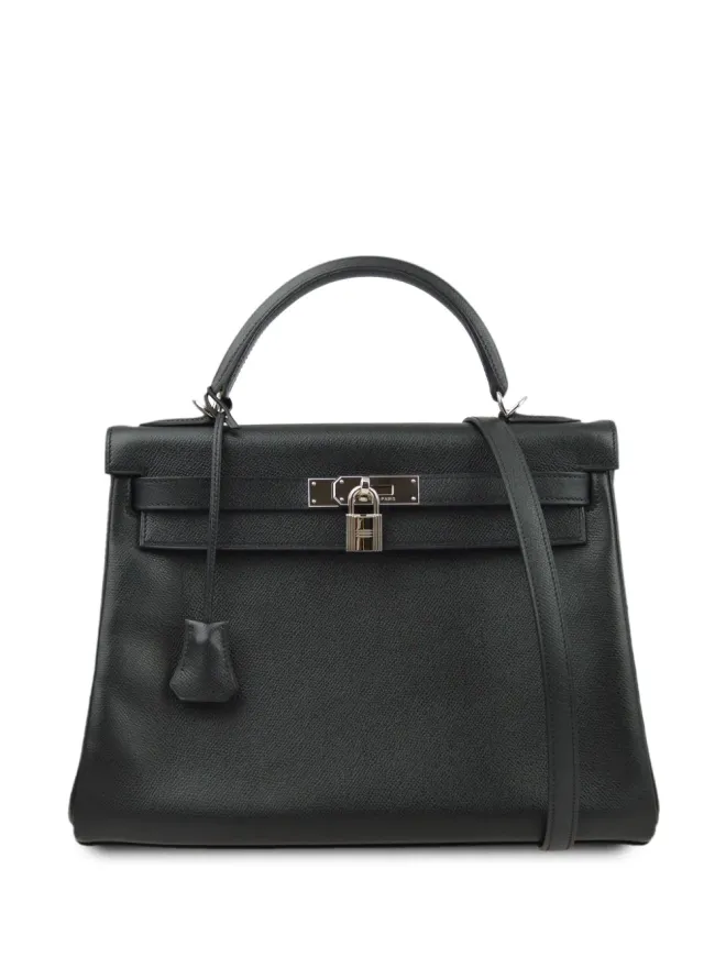 Hermès Pre-Owned ビンテージ Hermès Kelly Retourne 32 ツーウェイ ハンドバッグ - ブラックの商品画像