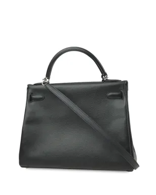 ビンテージ Hermès Kelly Retourne 32 ツーウェイ ハンドバッグ - ブラック - サムネイル2