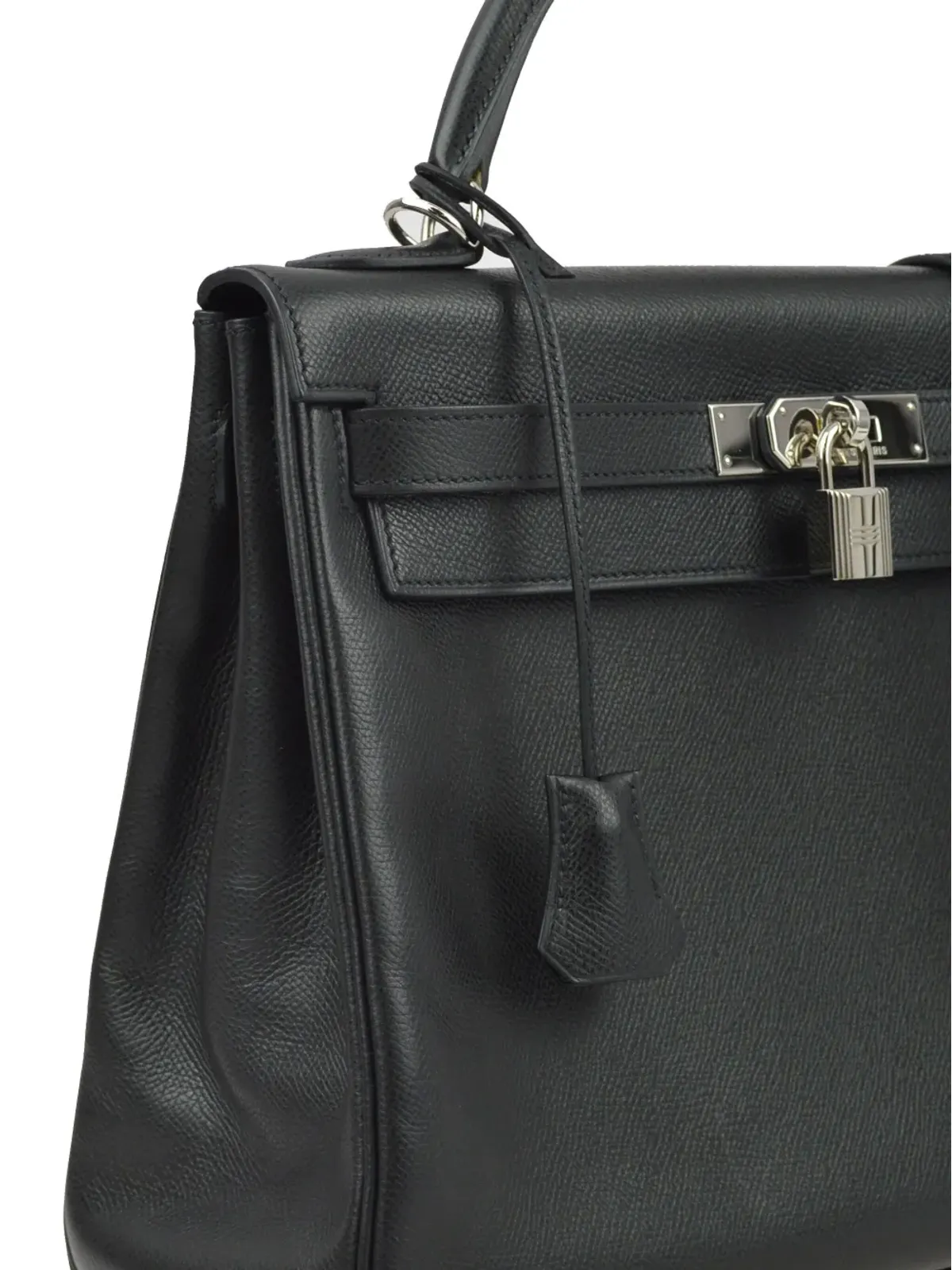 ビンテージ Hermès Kelly Retourne 32 ツーウェイ ハンドバッグ - ブラック - 画像3
