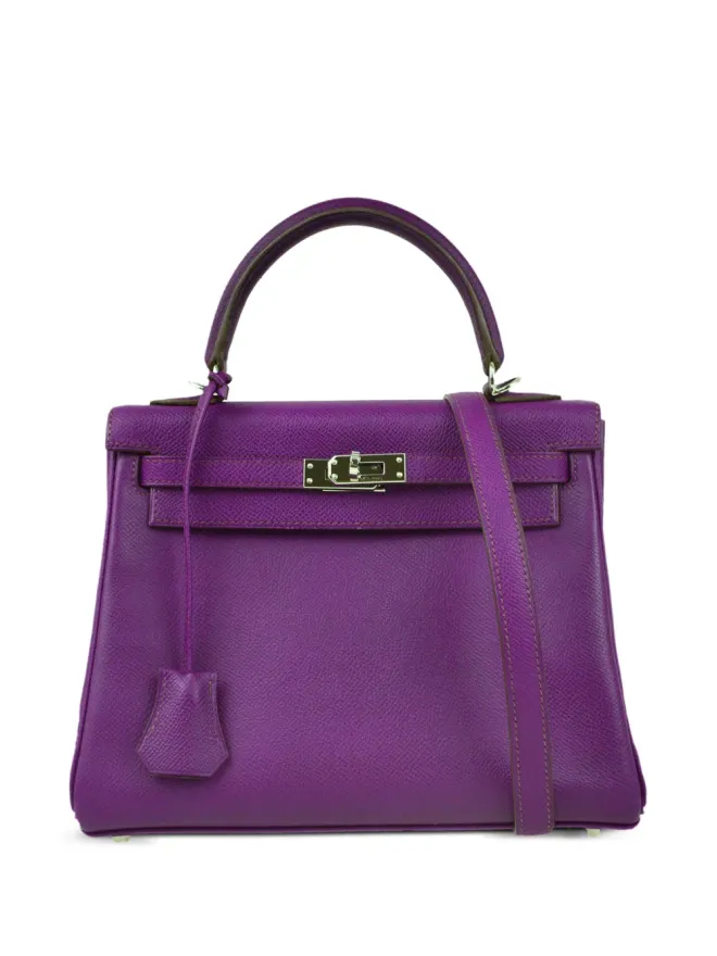 Hermès Pre-Owned Hermès ビンテージ 2010 Kelly Retourne 25 ツーウェイ ハンドバッグ - パープルの商品画像