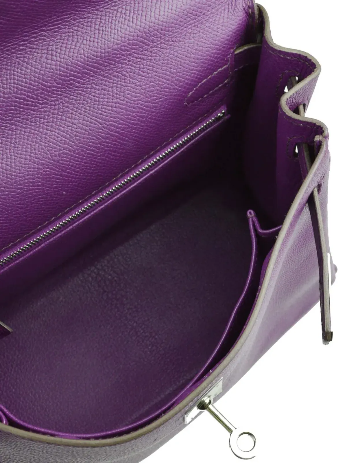 Hermès ビンテージ 2010 Kelly Retourne 25 ツーウェイ ハンドバッグ - パープル - 画像4
