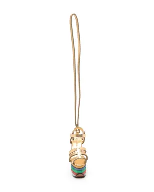 Ferragamo プラットフォームシューズ型 レザー キーチェーン - ゴールド - サムネイル1