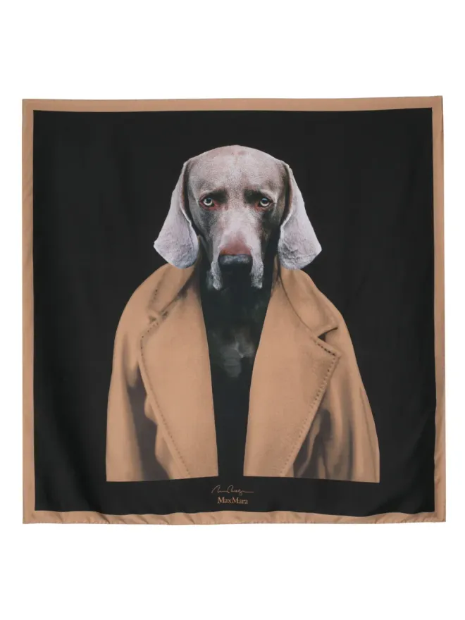 Max Mara Max Mara 犬柄シルクスカーフの商品画像