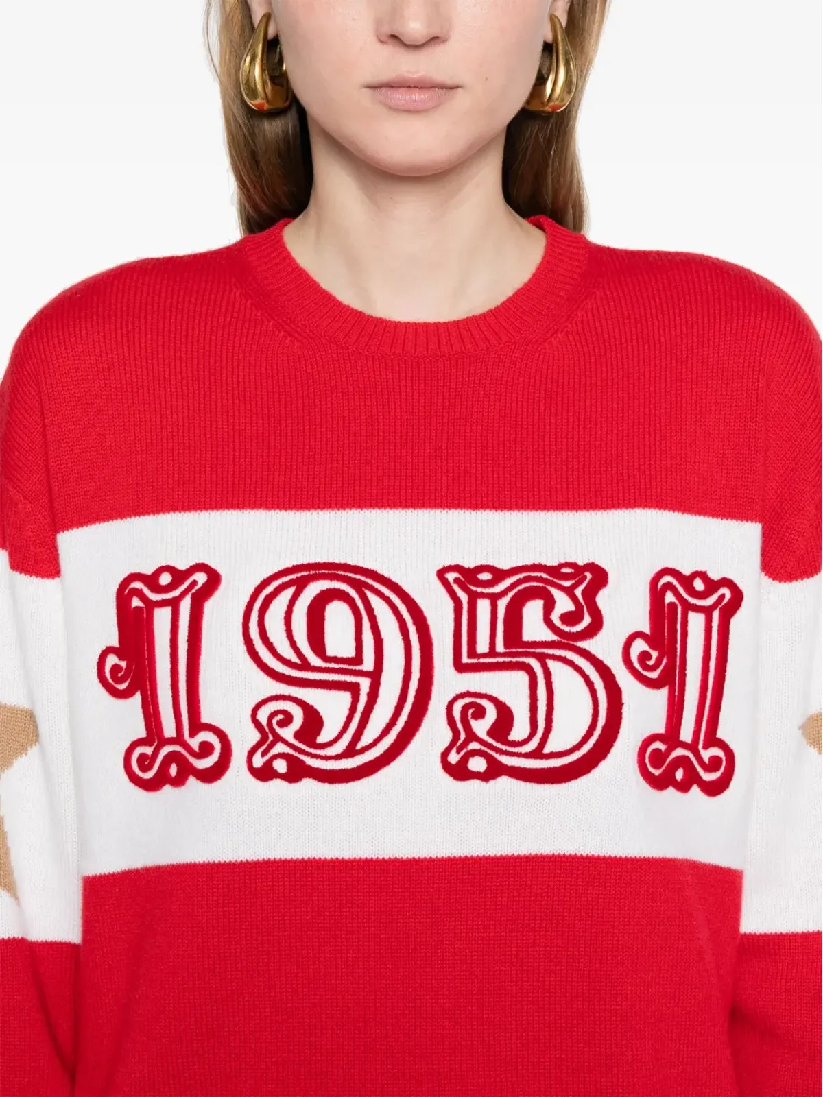 Max Mara Dirceストライプ柄のニットジャンパー - レッド - 画像5