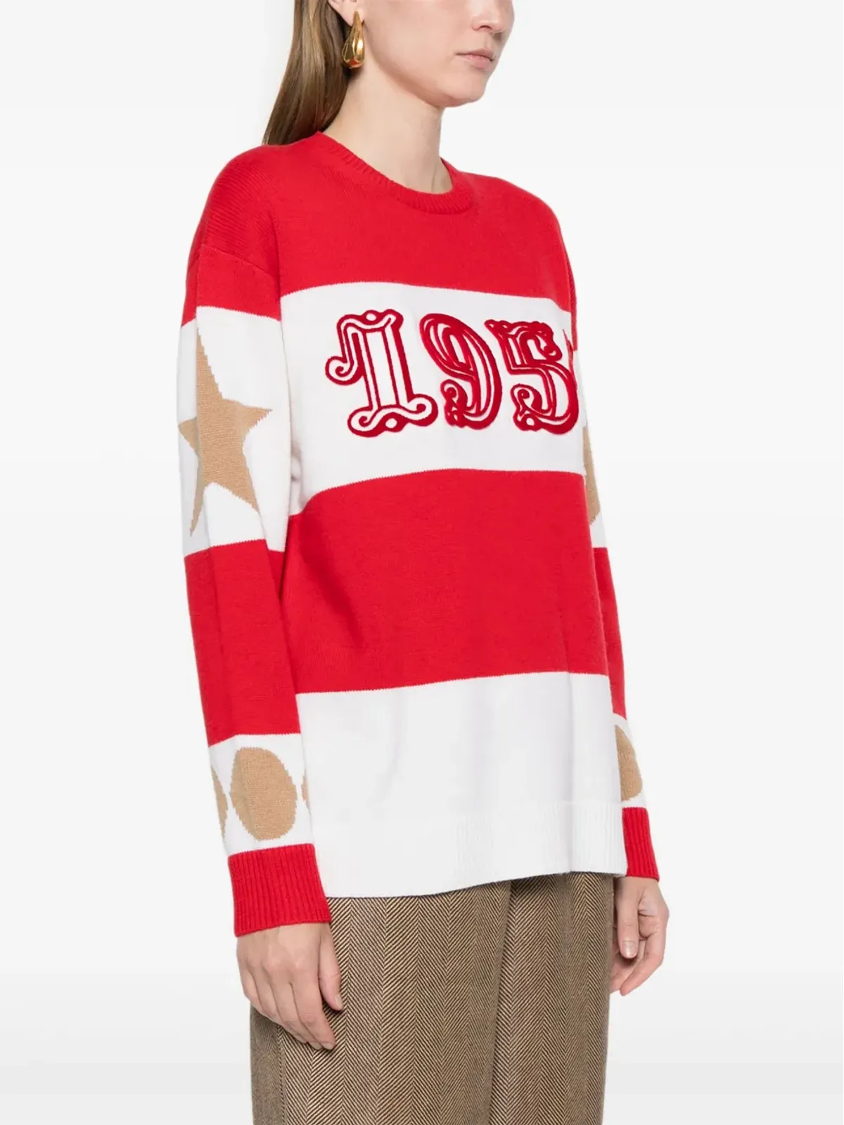 Max Mara Dirceストライプ柄のニットジャンパー - レッド - 画像3