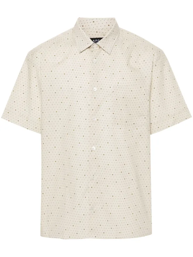 A.P.C. A.P.C. ポルカドットプリント コットンシャツ - ネュートラルカラーの商品画像