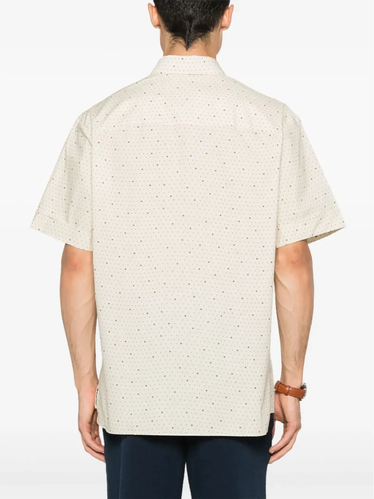 A.P.C. ポルカドットプリント コットンシャツ - ネュートラルカラー - 画像4