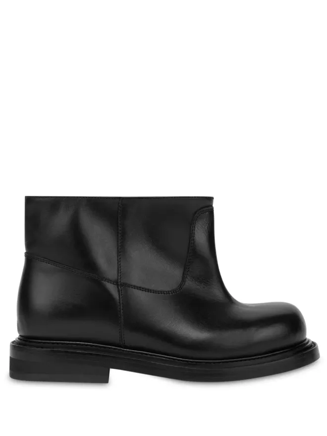 Moschino Moschino スリップオン レザー アンクルブーツ ブラックの商品画像