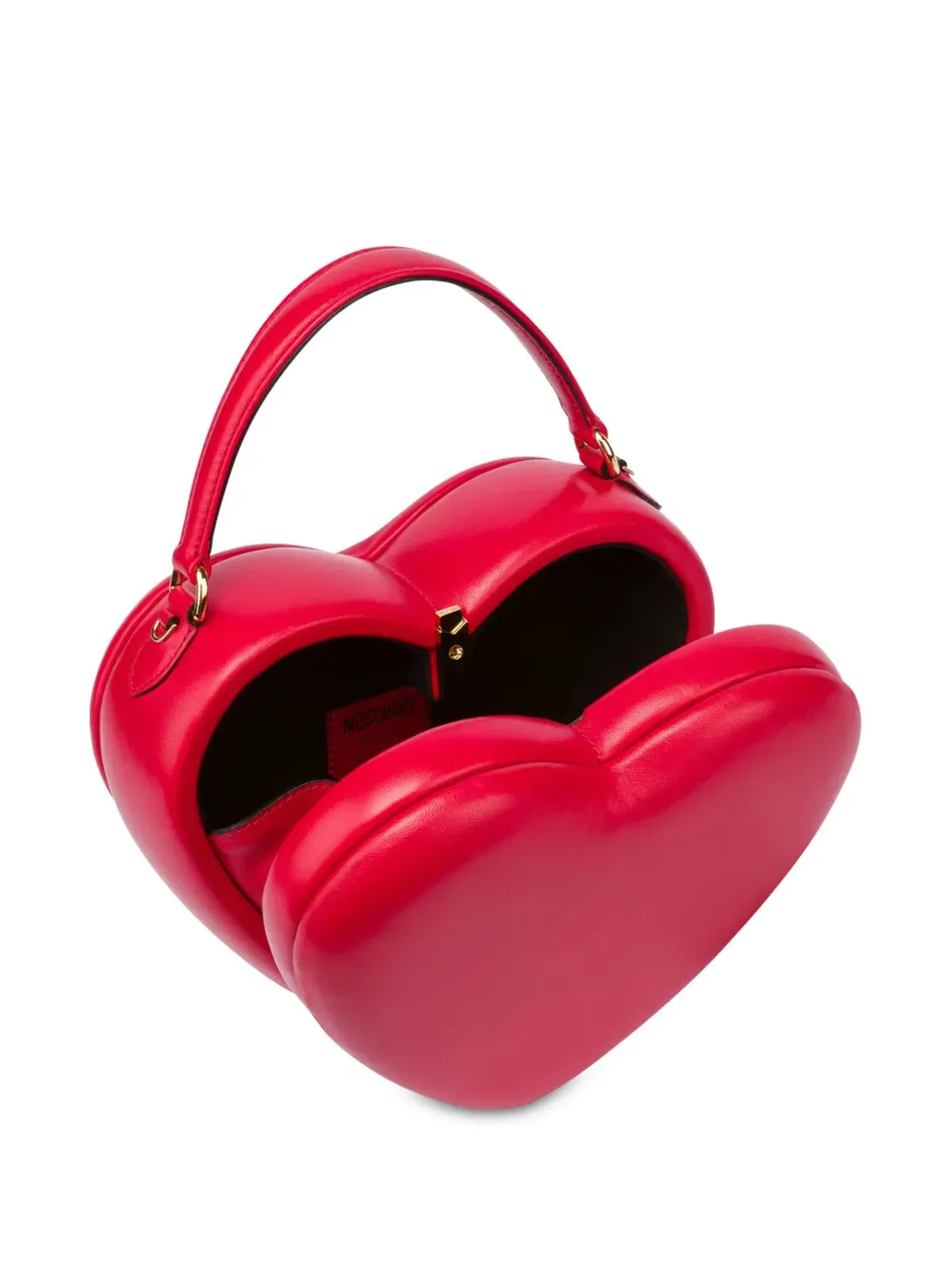 Moschino ラブミー レザー トートバッグ - レッド - 画像3
