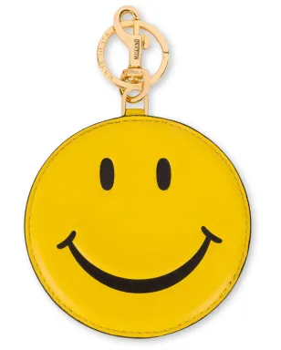 Moschino スマイリーフェイス レザー キーチェーン - イエロー - サムネイル1