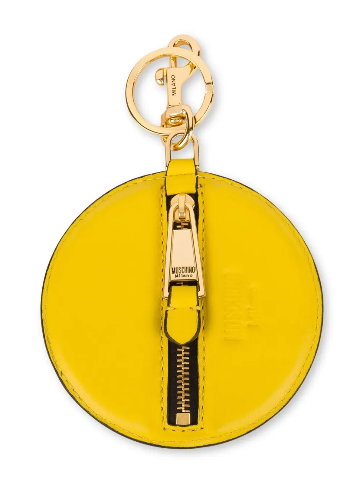 Moschino スマイリーフェイス レザー キーチェーン - イエロー - 画像2