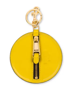 Moschino スマイリーフェイス レザー キーチェーン - イエロー - サムネイル2