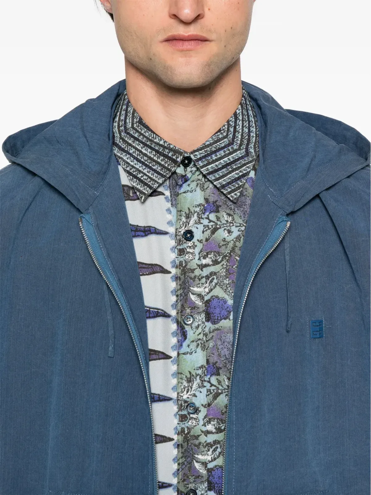 Givenchy 4Gモチーフ コットン フーディー ブルー - 画像5