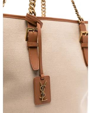 Saint Laurent Cassandre-タグ キャンバス トートバッグ - ニュートラルカラー - サムネイル4