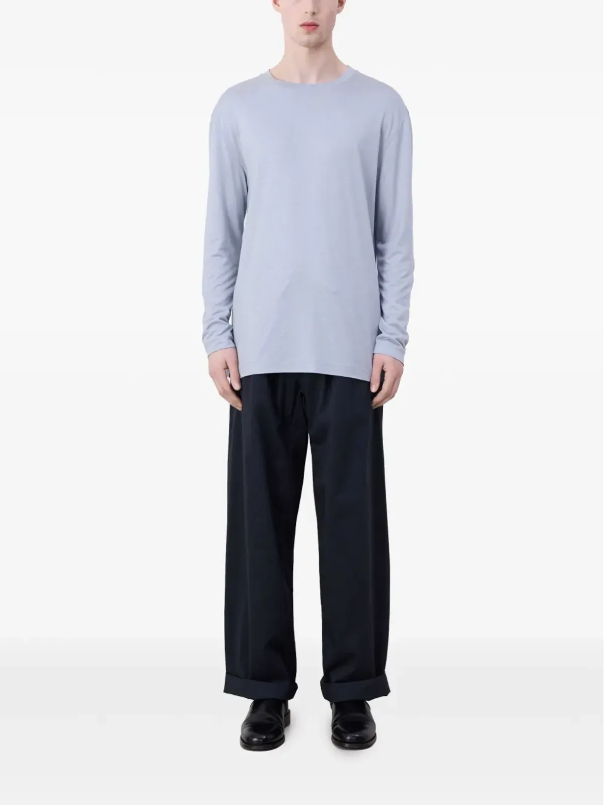 LEMAIRE クルーネック長袖Tシャツ - グレー - 画像2