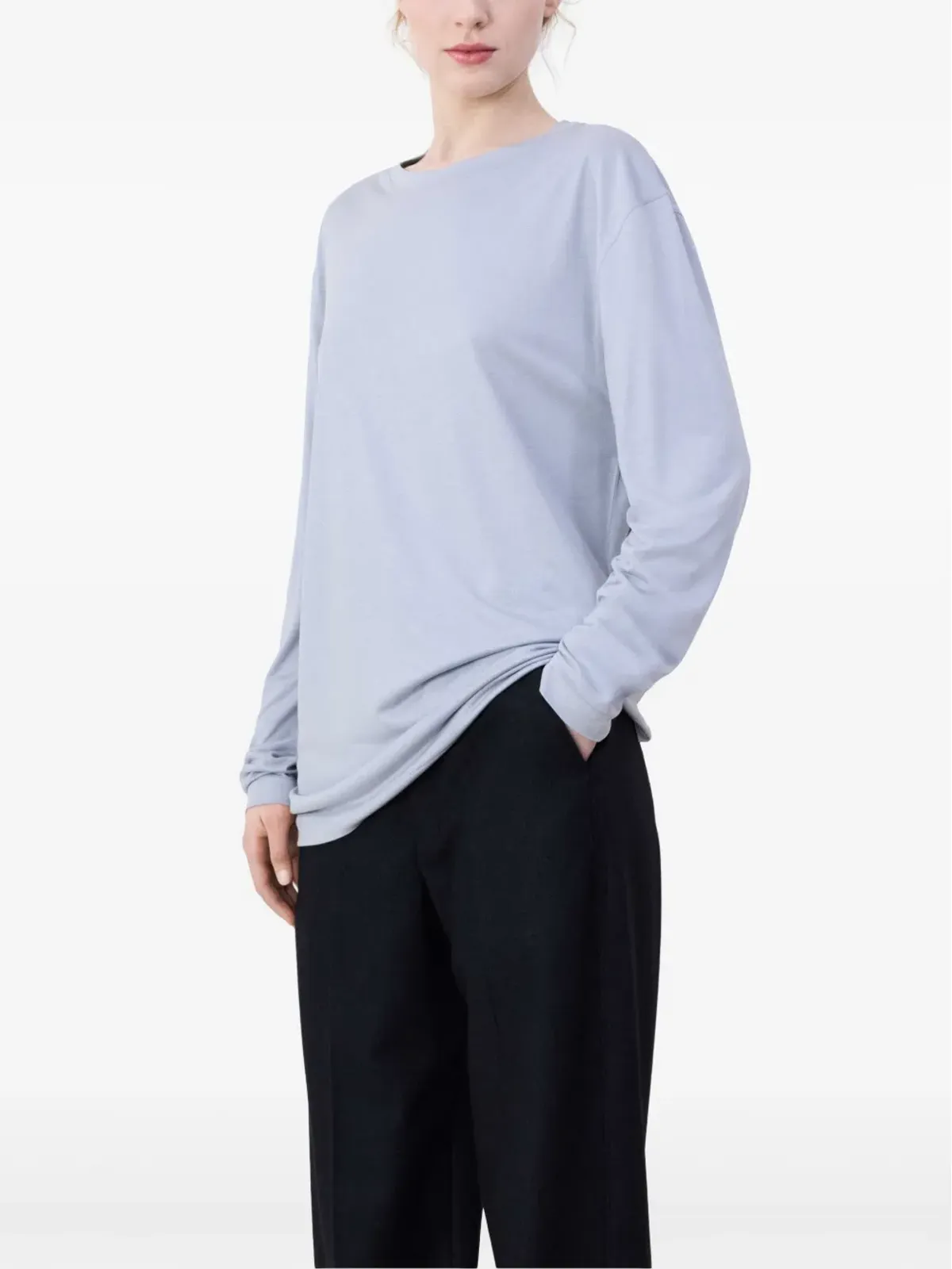 LEMAIRE クルーネック長袖Tシャツ - グレー - 画像3