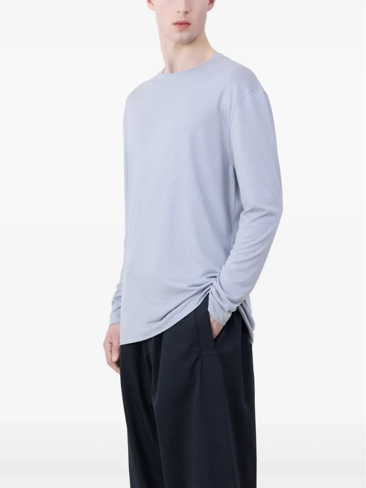 LEMAIRE クルーネック長袖Tシャツ - グレー - 画像4