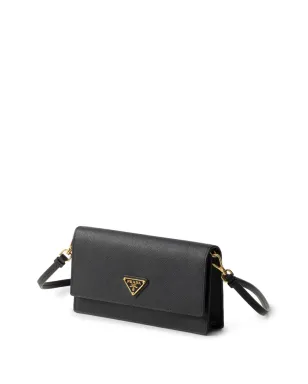 Prada トライアングルロゴ レザー ミニバッグ - ブラック - サムネイル3